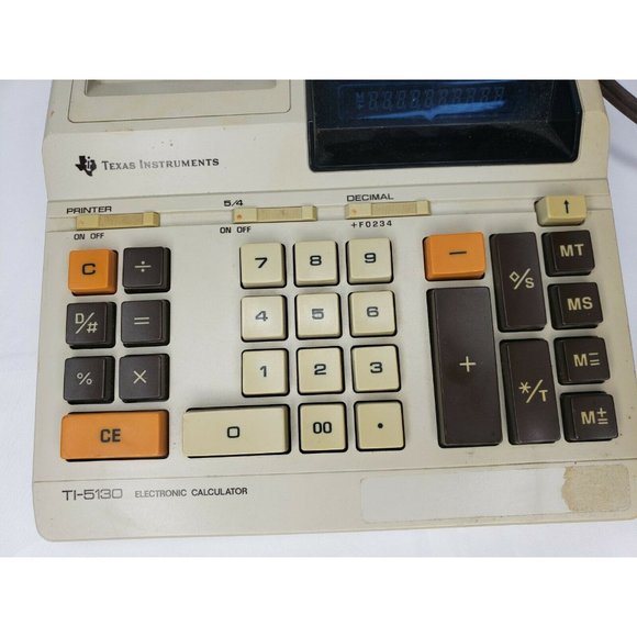 Vintage Texas Instruments TI-5130 Electronic Calculator Receipt Printer - Picture 3 of 9